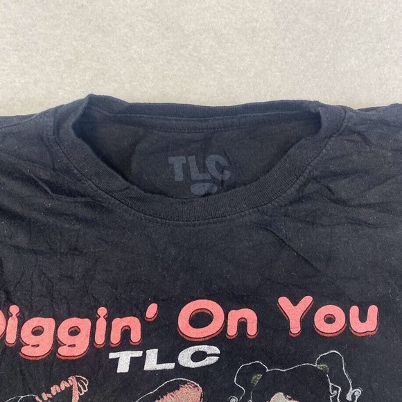 TLC Diggin' On You Girl Group Tee Thrifted Vintage Style Size L - Picture 7 of 8